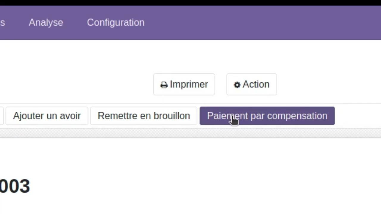 odoo Elosys  - Paiement de Facture de Vente par Compensation