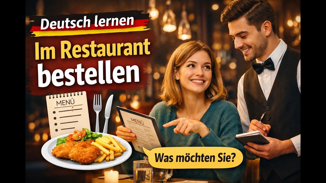 Ordering At A Restaurant 🇩🇪 | Im Restaurant Bestellen (A1-B1 German Conversation) | Learn German