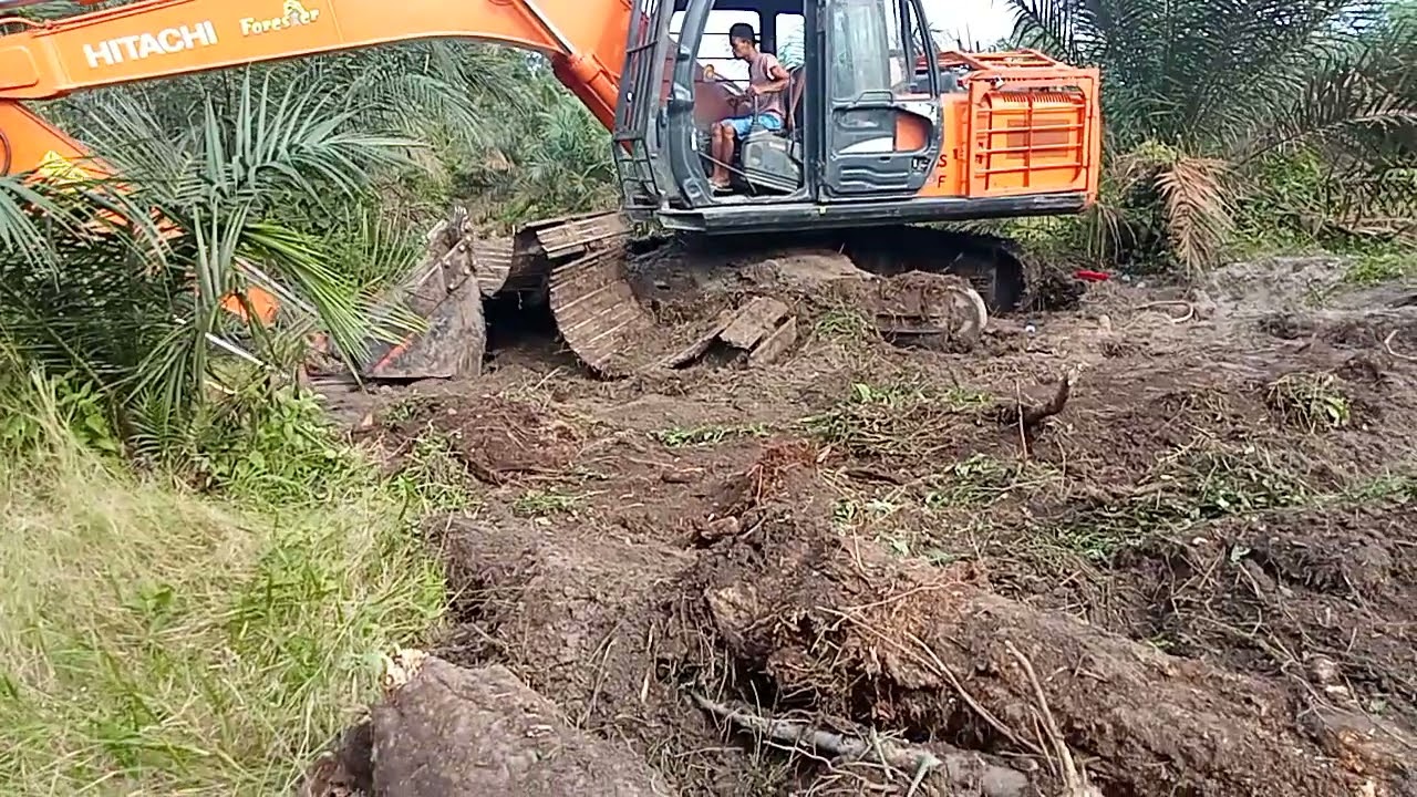 cara pasang rantai )trek excavator Hitachi 210 f