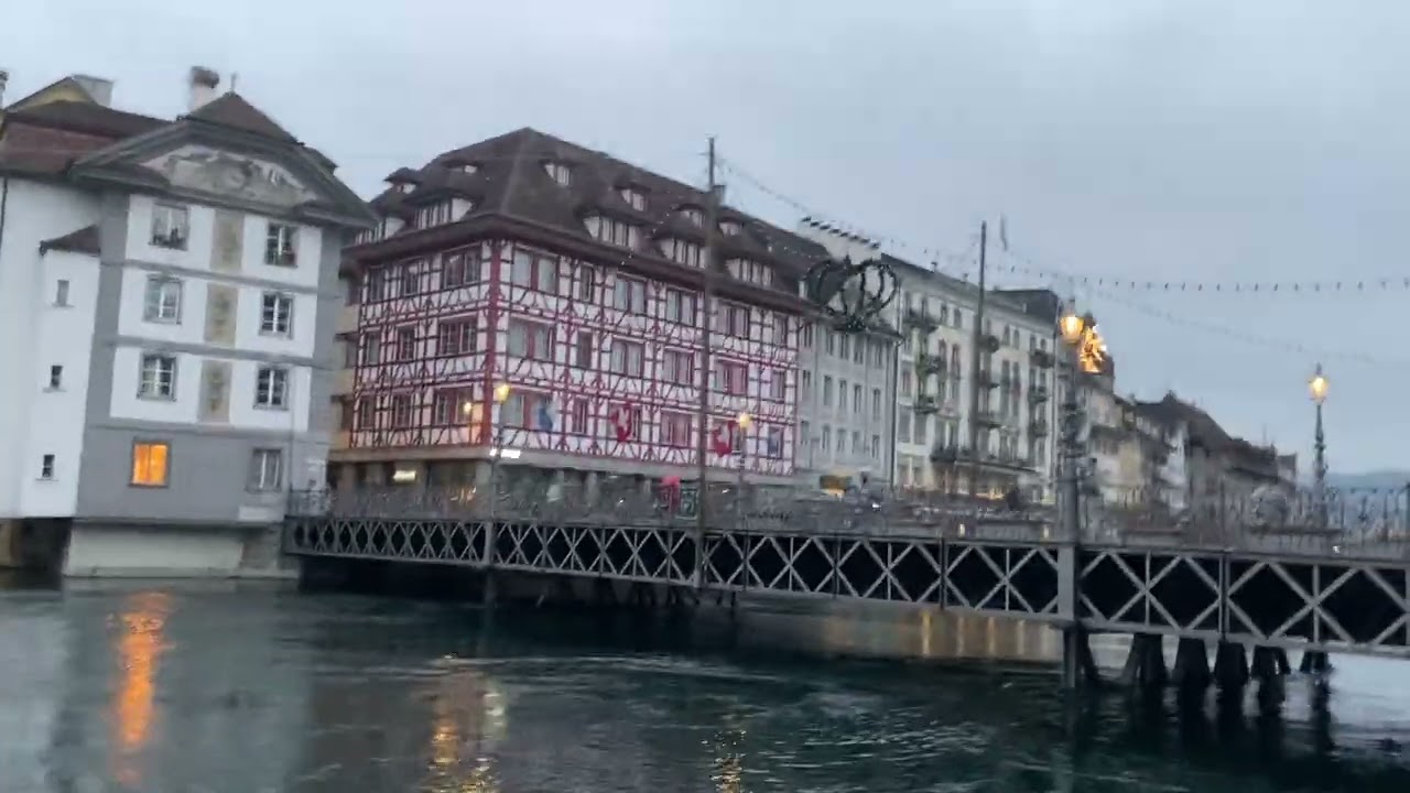 lucerne switzerland morning jog november 2023