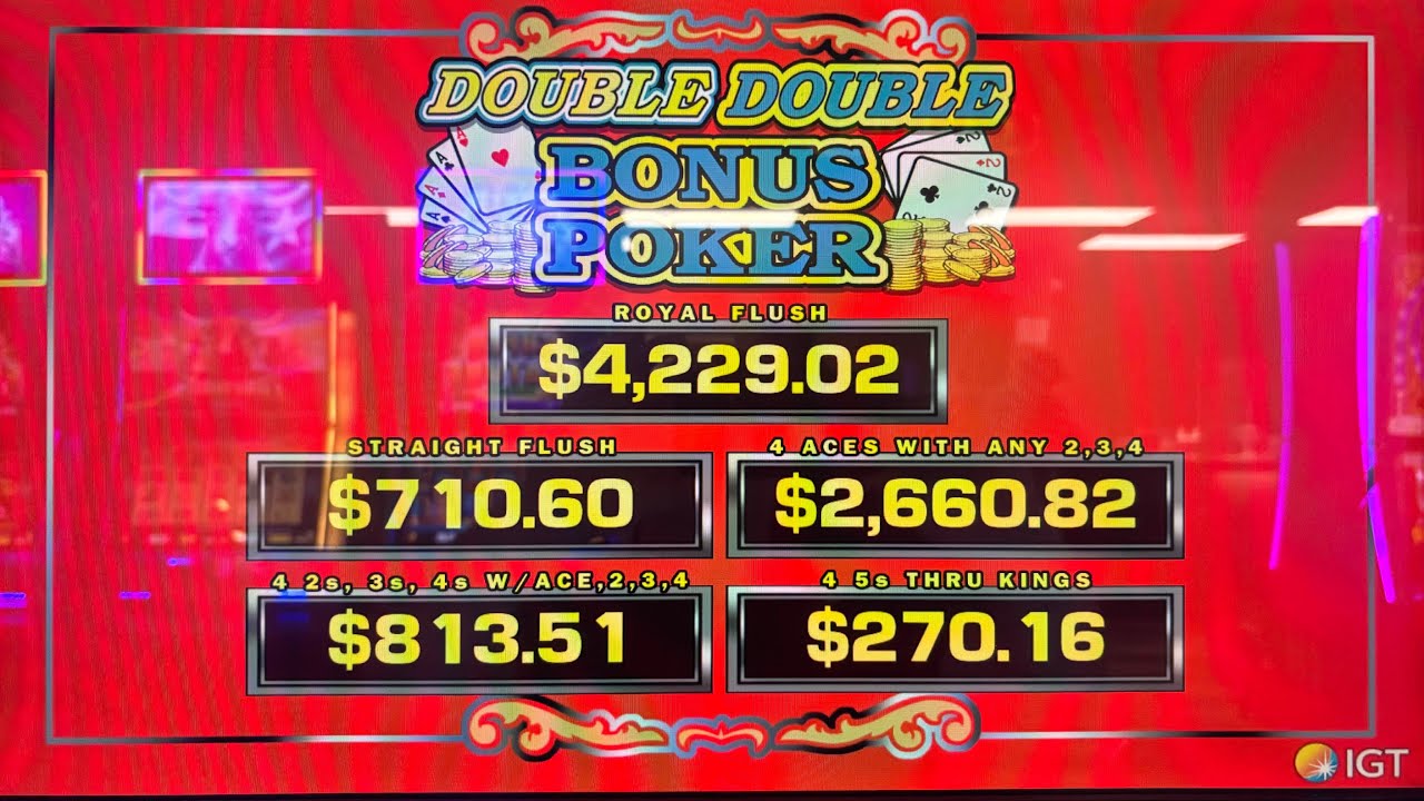 Progressive Double Double Bonus Video Poker