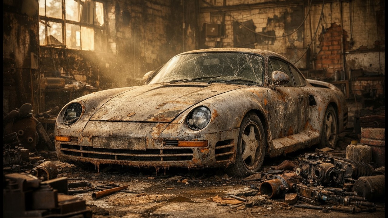 ASMR Car Restoration Full Rebuild of 1985 Porsche 959 Prototype Style from Abandoned Condition