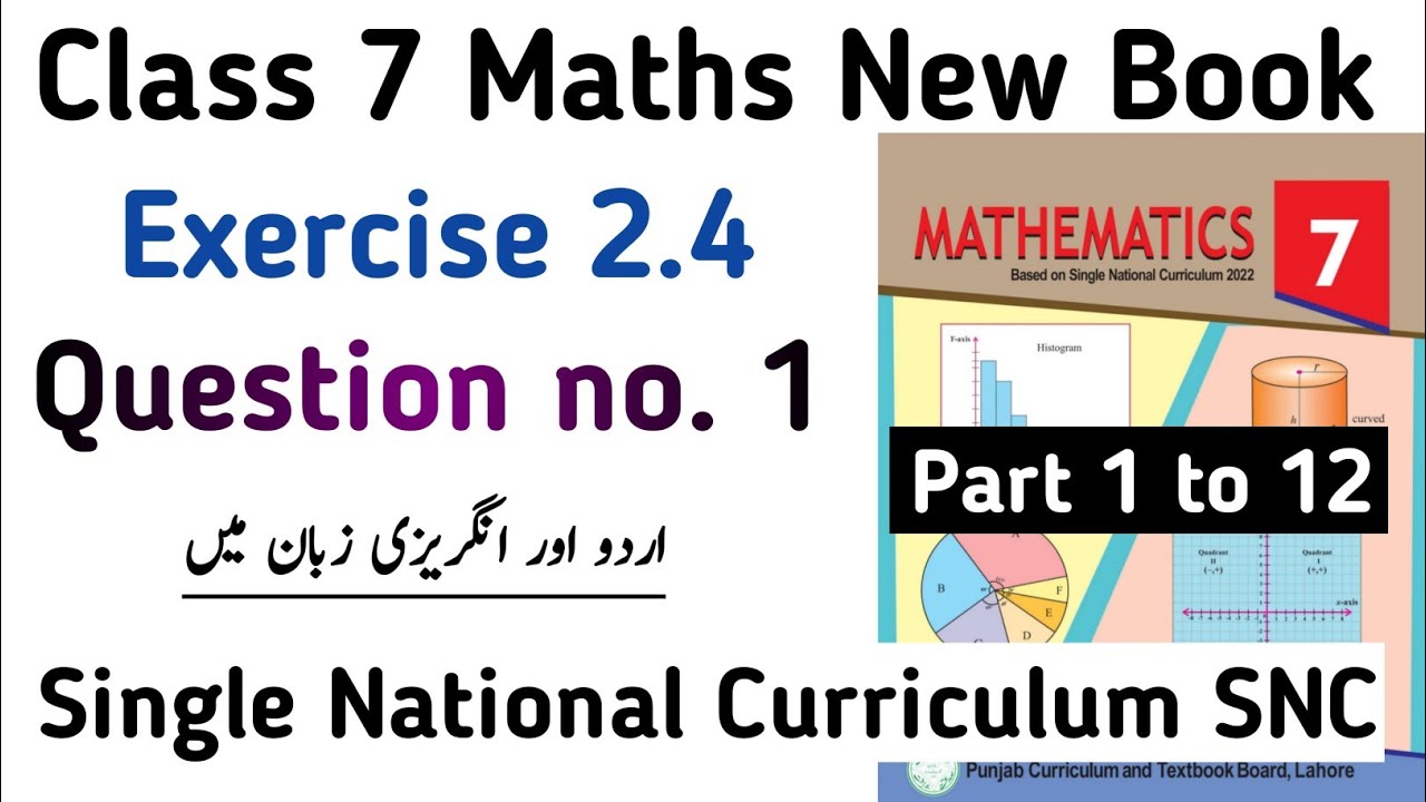 Chapter 2 Exercise 2.4 Class 7 Maths SNC | Unit 2 Exercise  2.4 Question no. 1 PTB | Learning Zone
