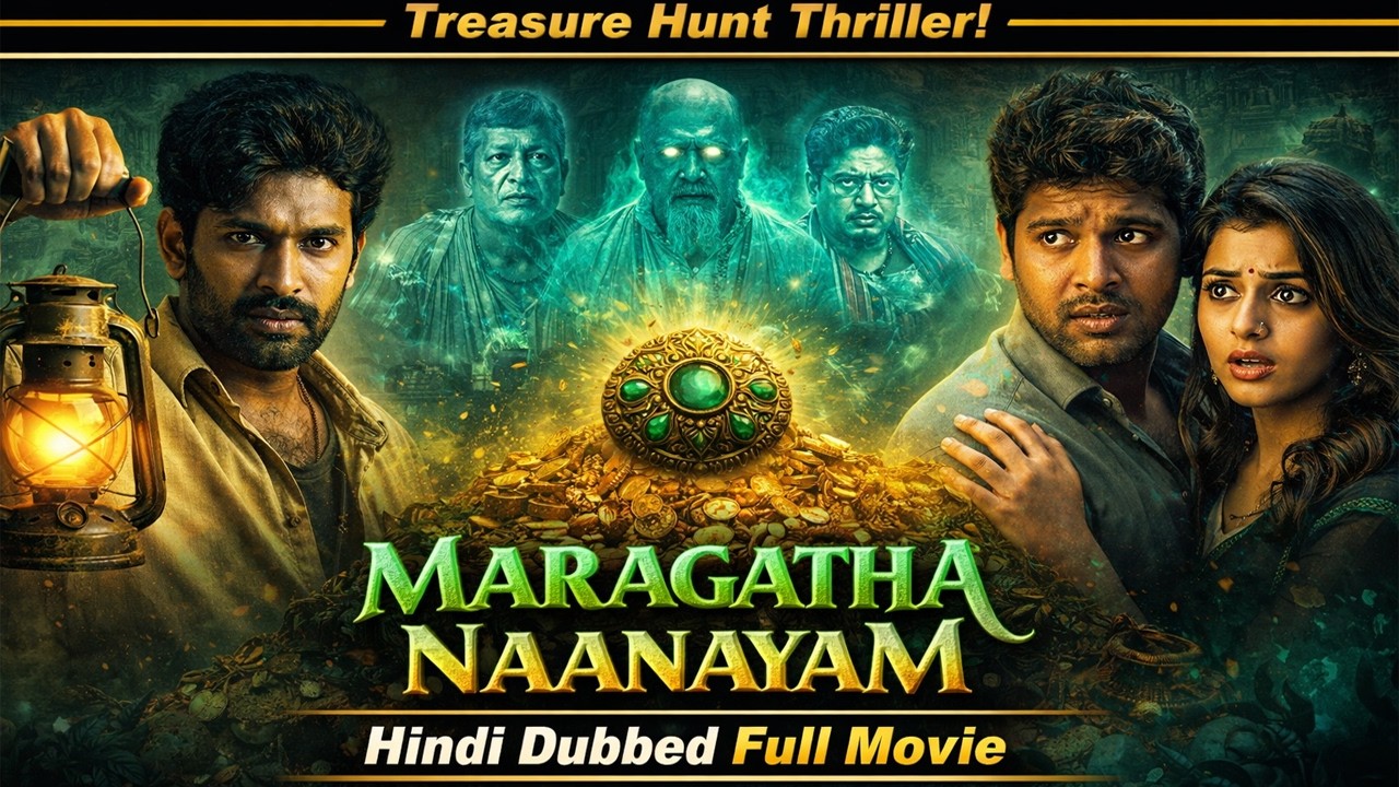 Maragatha Naanayam Full Movie (Hindi Dubbed) | Aadhi Pinisetty | Haunted Treasure Adventure
