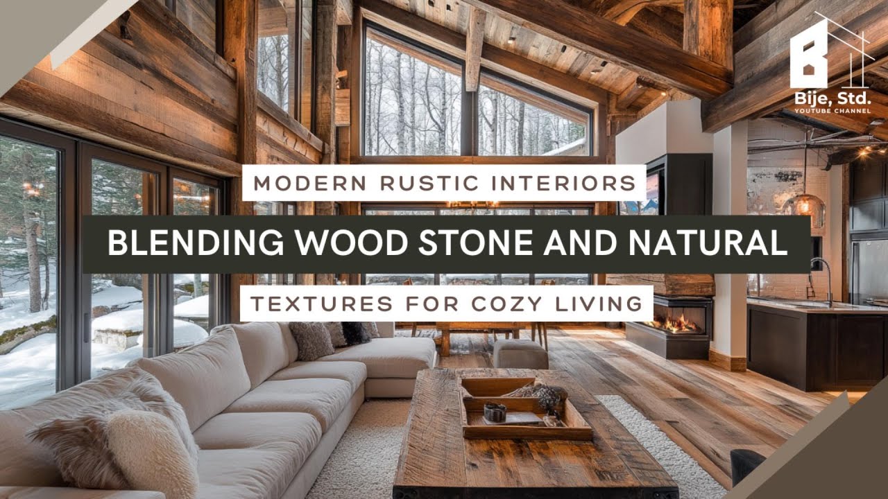 Modern Rustic Interiors: Blending Wood, Stone, and Natural Textures for Cozy Living