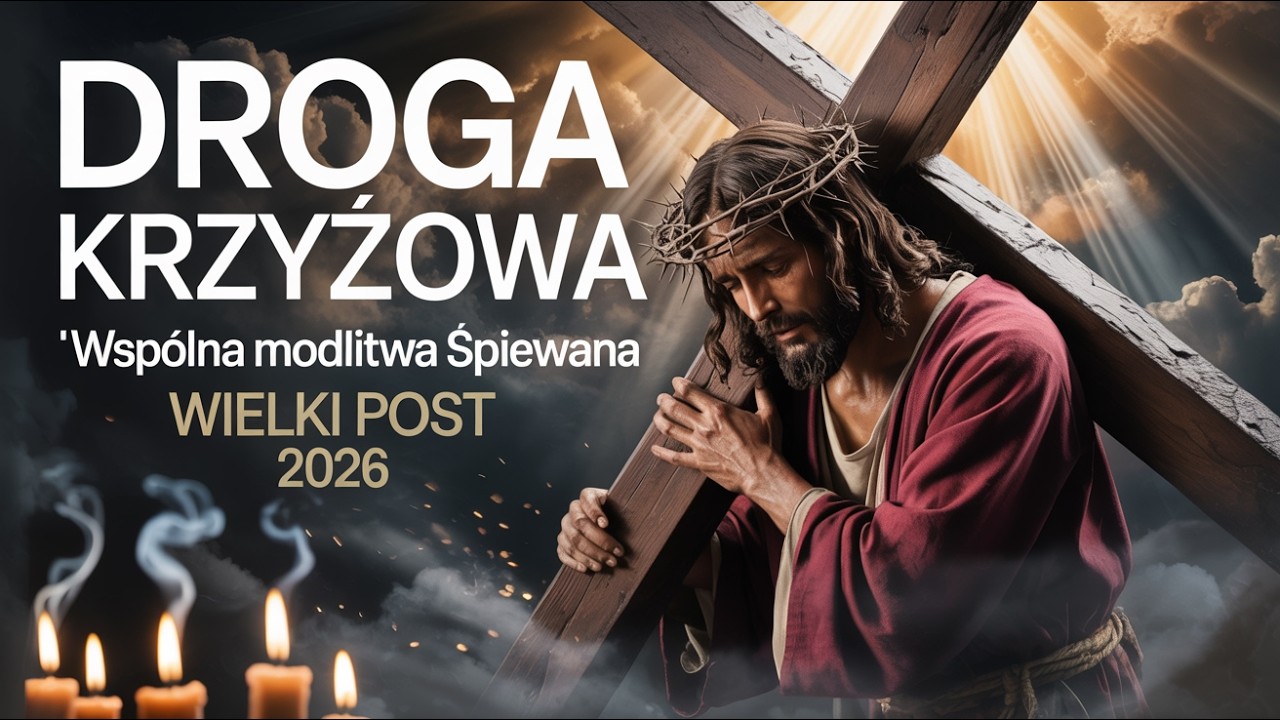 DROGA KRZYŻOWA ✝️ Wspólna Modlitwa Śpiewana | Rozważania z Tekstem | Wielki Post 2026