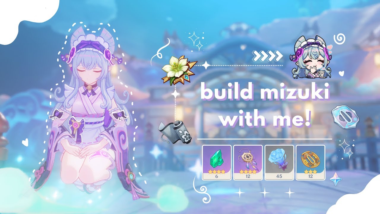build mizuki with me! ｡˚ 🫧| cozy genshin gameplay
