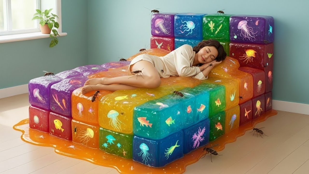 Which Bed Would You Sleep In? 🛋️ Lying in the Most Relaxing Bed #asmr #oddlysatisfying #dream #bed