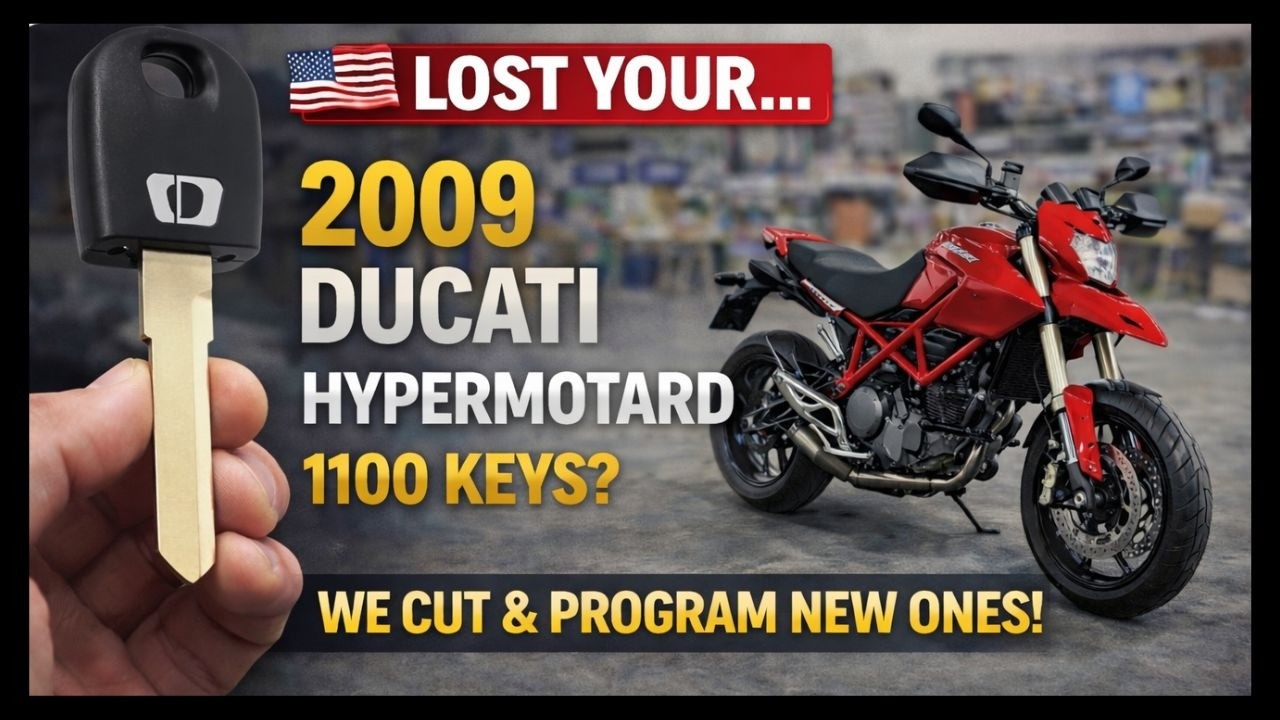 🇺🇸 Lost Your 2009 Ducati Hypermotard 1100 Keys? We Cut & Program New Ones!