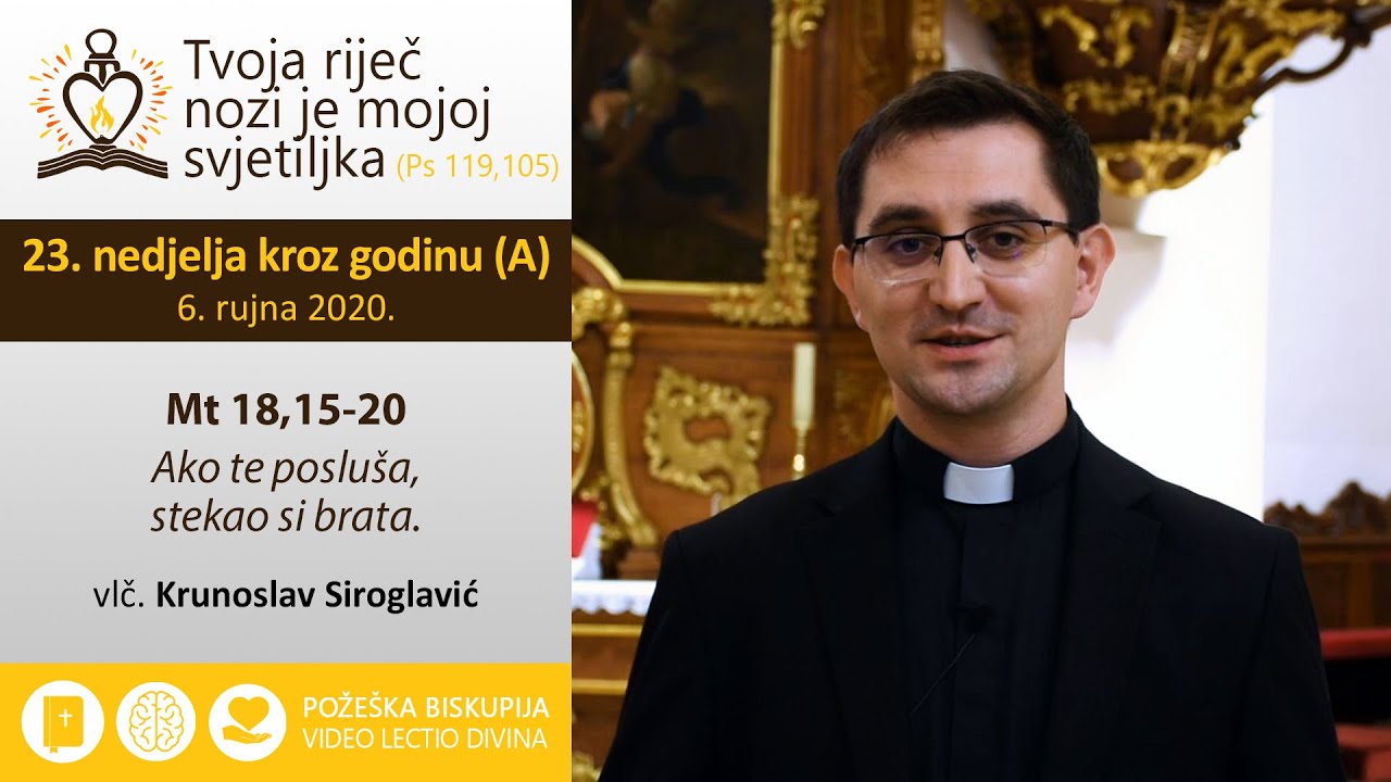 Video lectio divina: 23. nedjelja kroz godinu (A) [6. rujna 2020.]