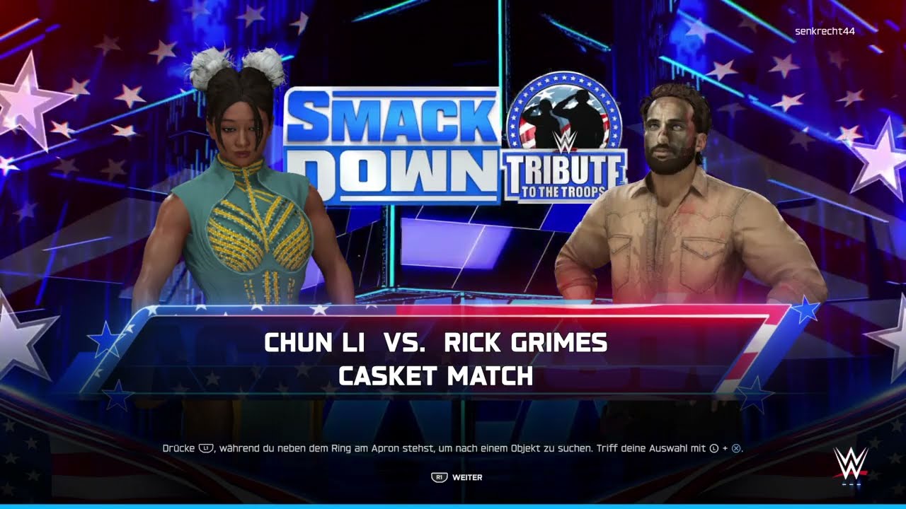 Chun Li [Streetfighter] vs. Rick Grimes [The Walking Dead] CASKET MATCH ★ [WWE2K25]