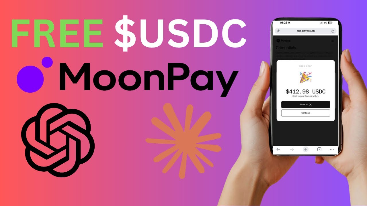 Бесплатные USDC от криптовалютной платформы MoonPay
