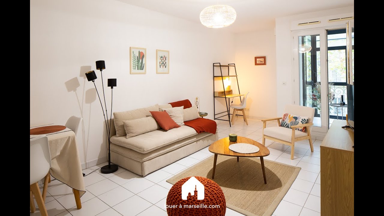 Location Appartement T2 meubl&eacute; Boulevard Chave avec parking et patio 13005