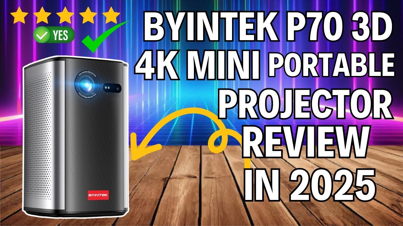 BYINTEK P70 3D 4K Mini Portable Projector Review |  Best home theater projector in 2025