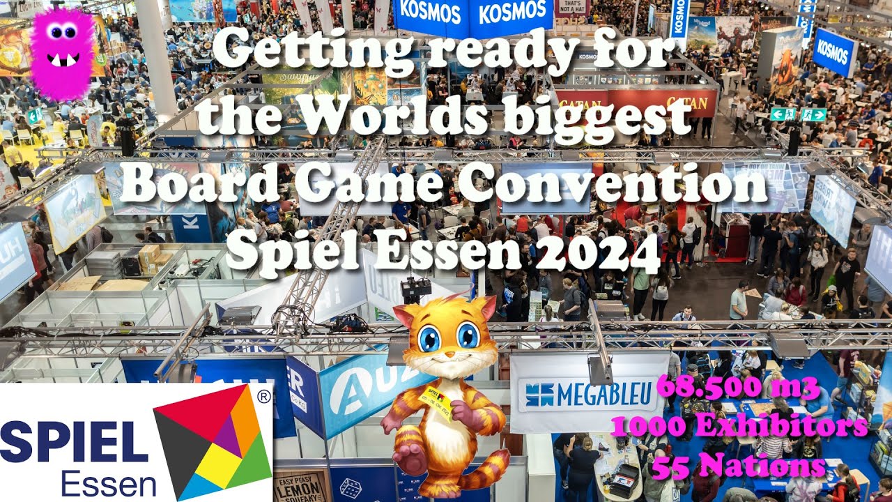 Getting ready for the Worlds biggest board game convention SPIEL Essen 2024, hall plans - games list