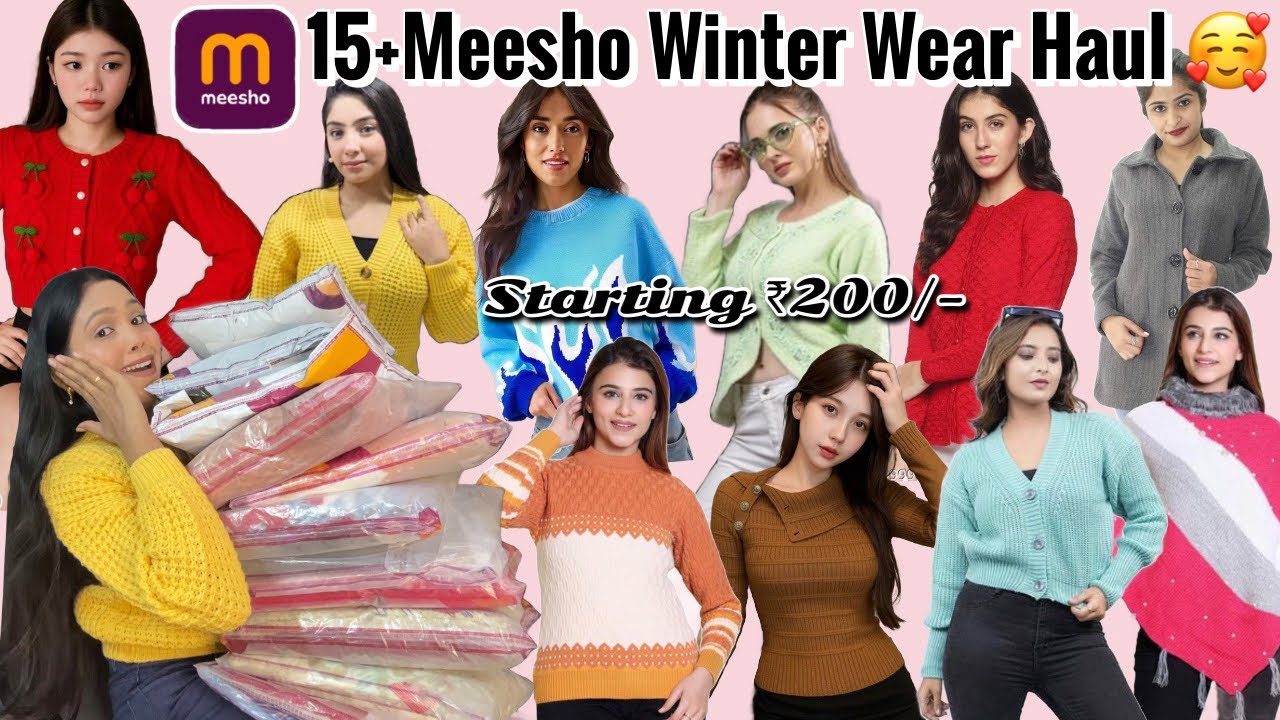 Meesho Winter  Wears Haul | Meesho Winter Collection | Sweaters, Cardigans, Pullovers |Start at ₹200