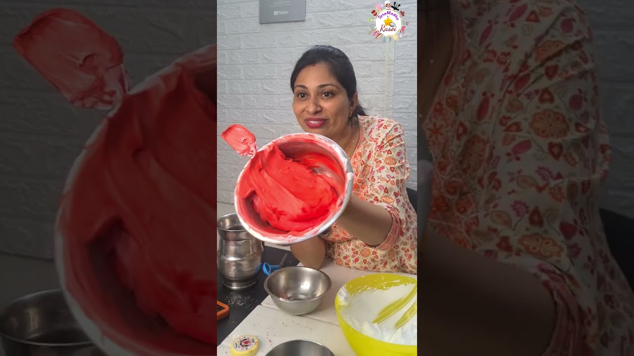 😱3d cake था Dark red colour creamभी बनाई लेकिन सब करके भी करदी गलती  Heart shape basket cake design