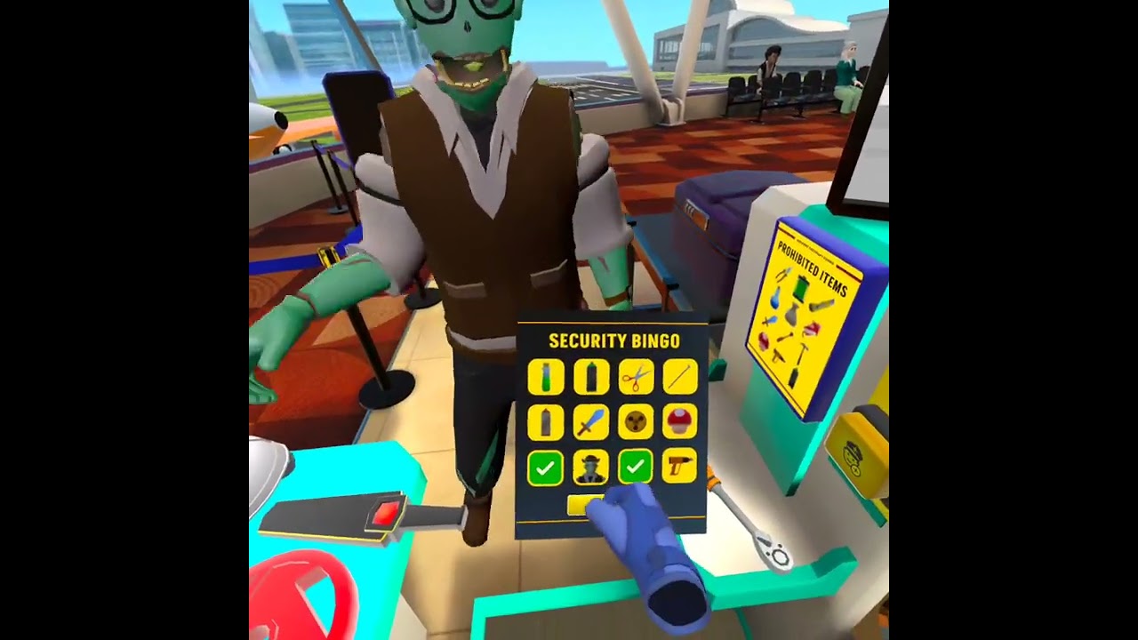 Airport security with Billy on vr 