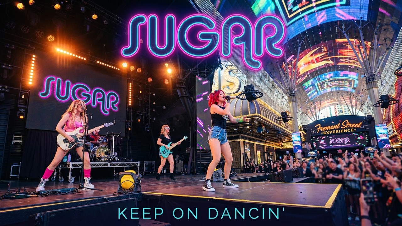 SUGAR Covers Gwen Stefani “Keep On Dancin’” LIVE on Fremont Street