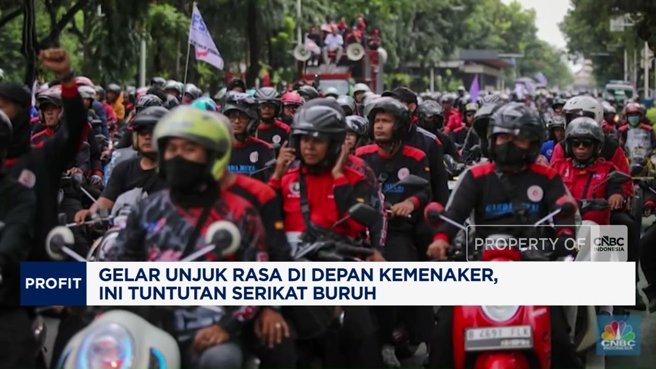 Gelar Unjuk Rasa di Depan Kemenaker, Ini Tuntutan Serikat Buruh