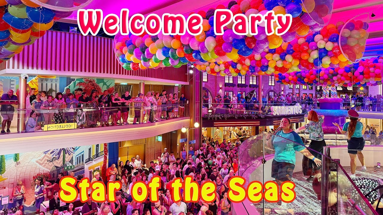 Star of the Seas: Welcome Party and Balloon Drop at Royal Promenade on the Boarding Day