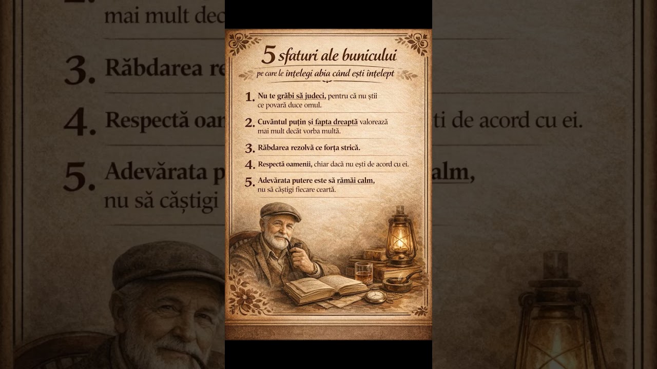 5 sfaturi ale bunicului care le înțelegi cind devii intelept
