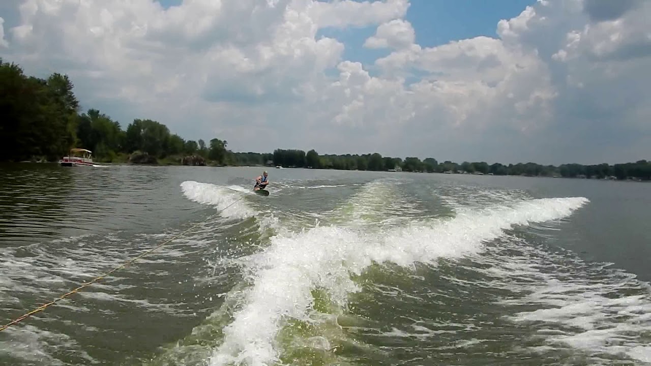 Water Skiing & Kneeboarding at Dallas Lake, Wolcottville, Indiana