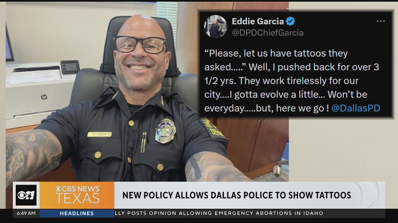 New policy allows Dallas police to show tattoos