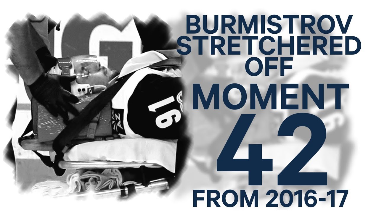 No. 42/100: Burmistrov stretchered off after massive hit