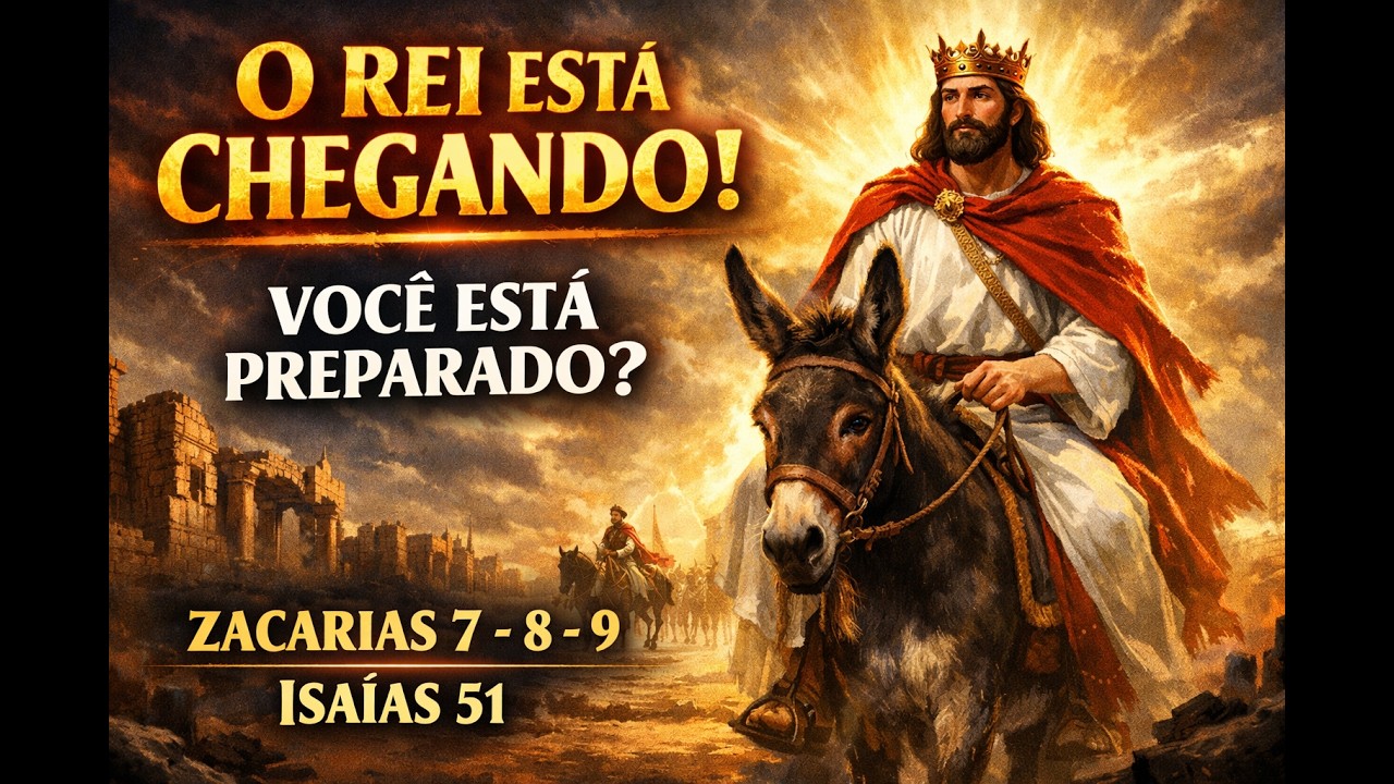 O Rei está Chegando, Você está Preparado? Zacarias  7, 8, 9 e Isaías 51.