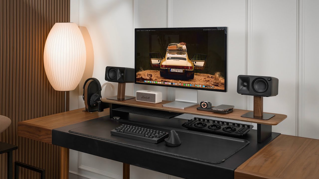 My Mid Century Modern Tech Desk Setup Build (2025)