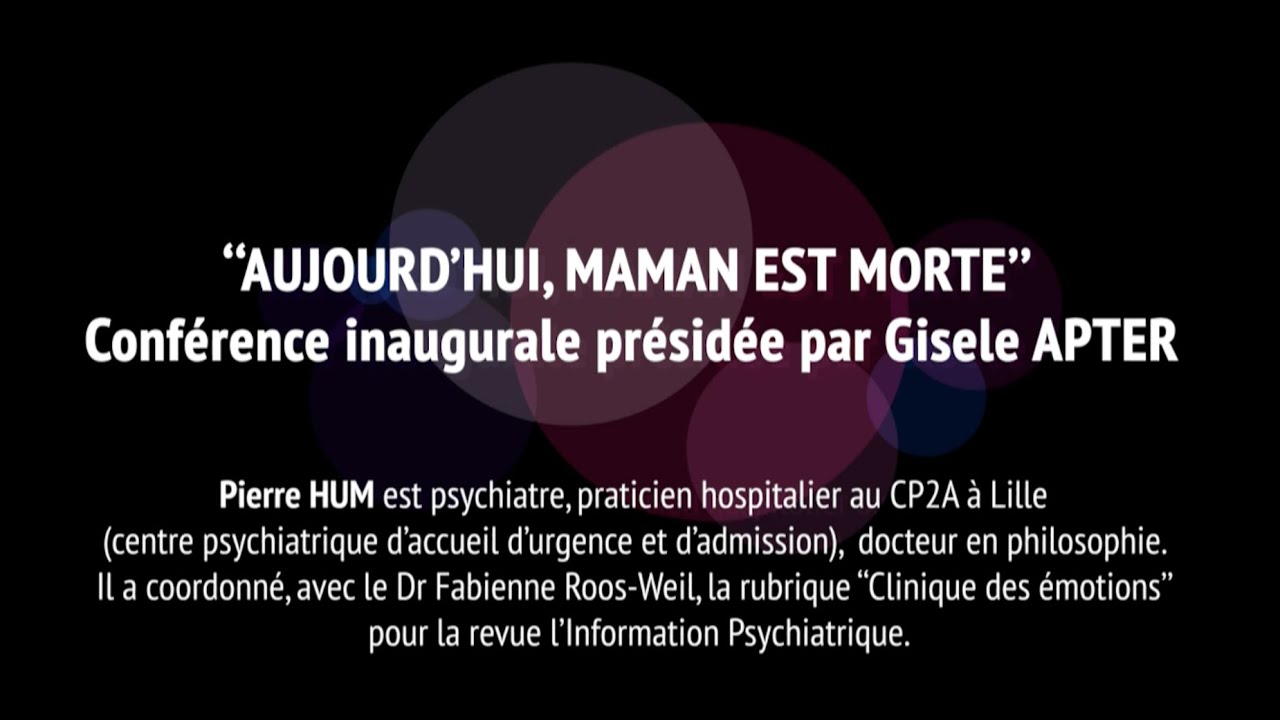 Pierre HUM - Conférence inaugurale  