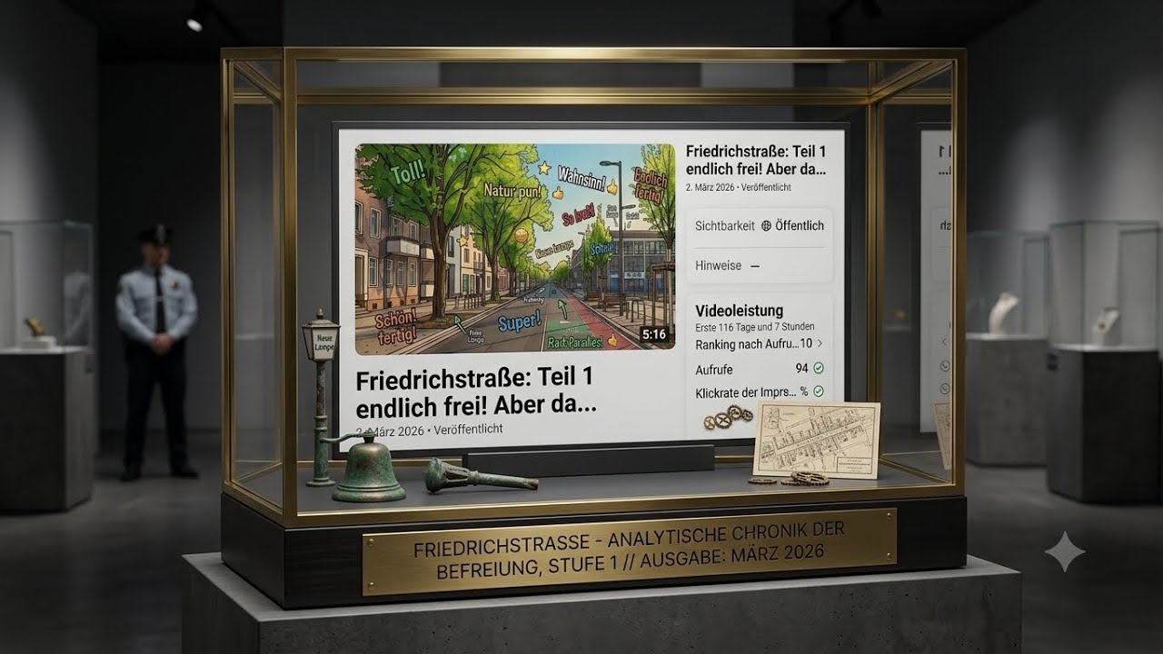 Friedrichstraße: 1. Teil bald frei! Neue Bäume kommen. Rest bleibt zu!