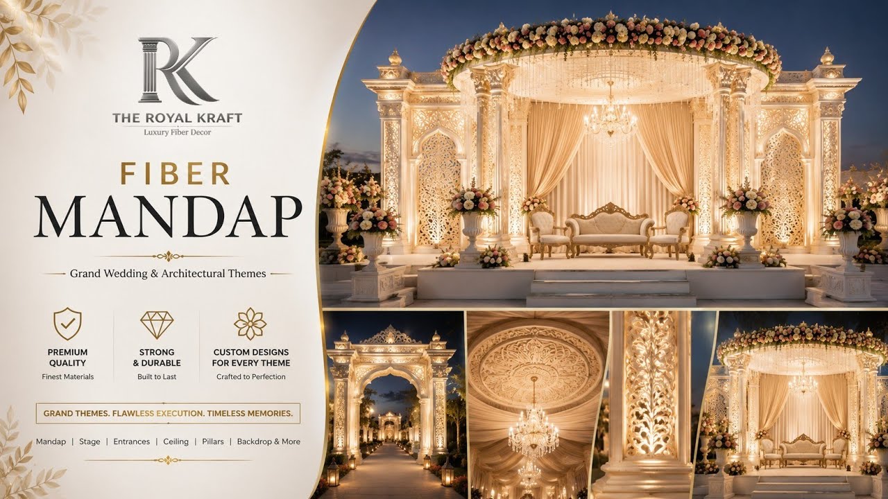 Fiber Mandap || The Royal Kraft || 8130462200