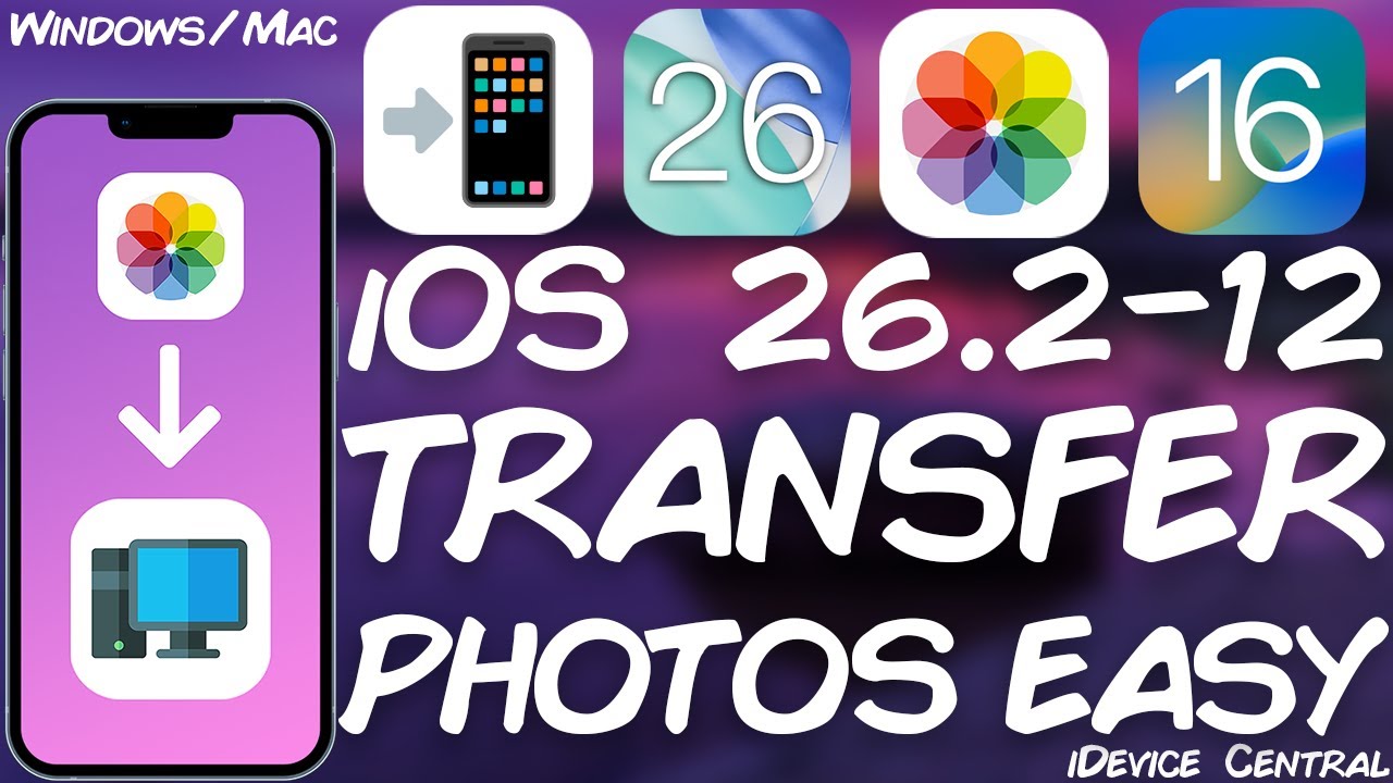 iOS 12 - 18.6.2 / iOS 26: как легко перенести фотографии с iPhone на ПК и создать резервную копию...