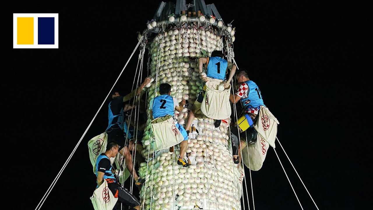 Watch Hong Kong’s annual bun scrambling competition