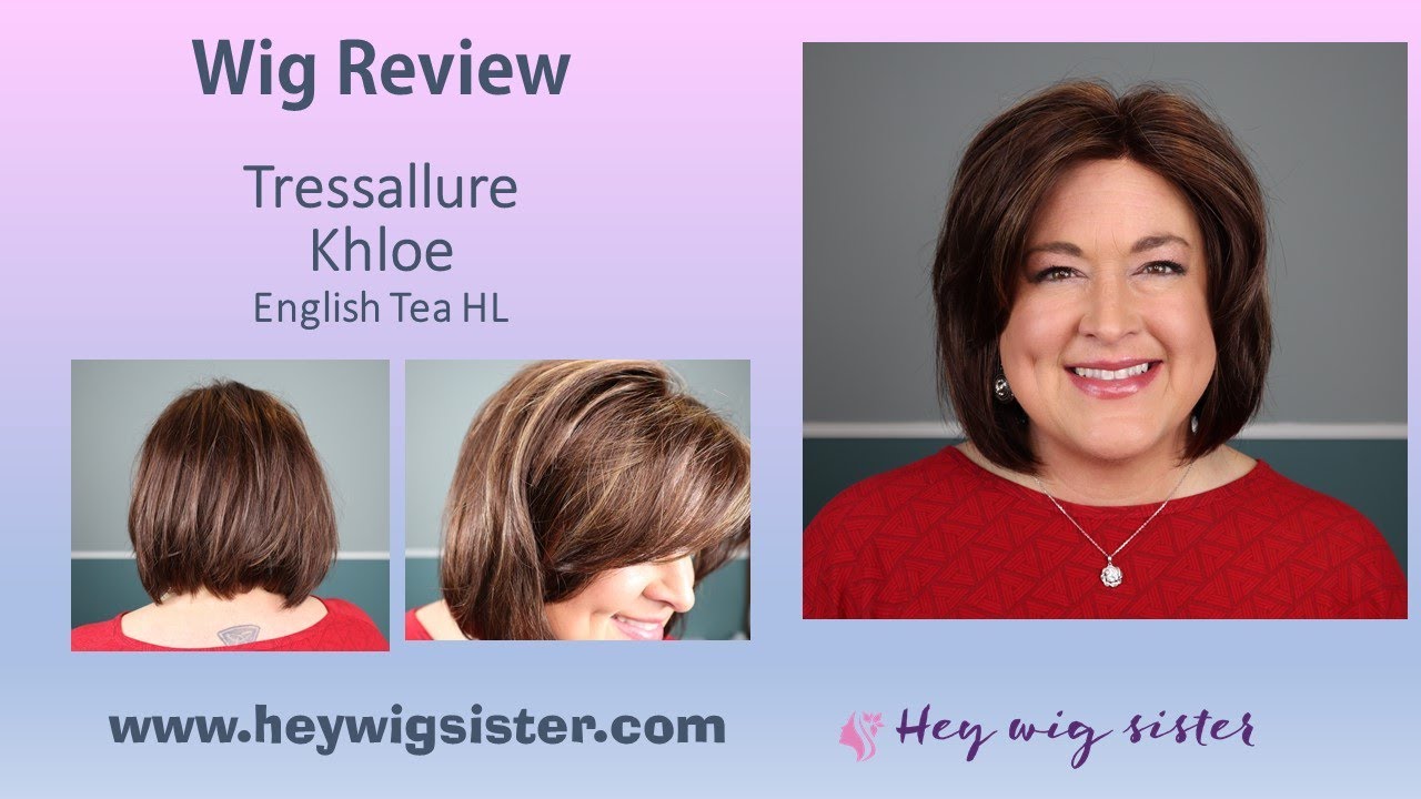Tressallure Khloe in the color English Tea HL | Straight, layered bob wig | Wig Review
