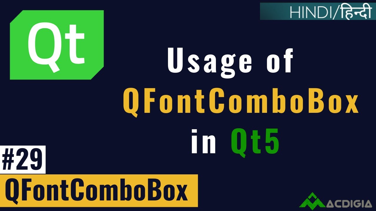 QFontComboBox | Usage of QFontComboBox in Qt5 | (Qt C++ Tutorial #29)