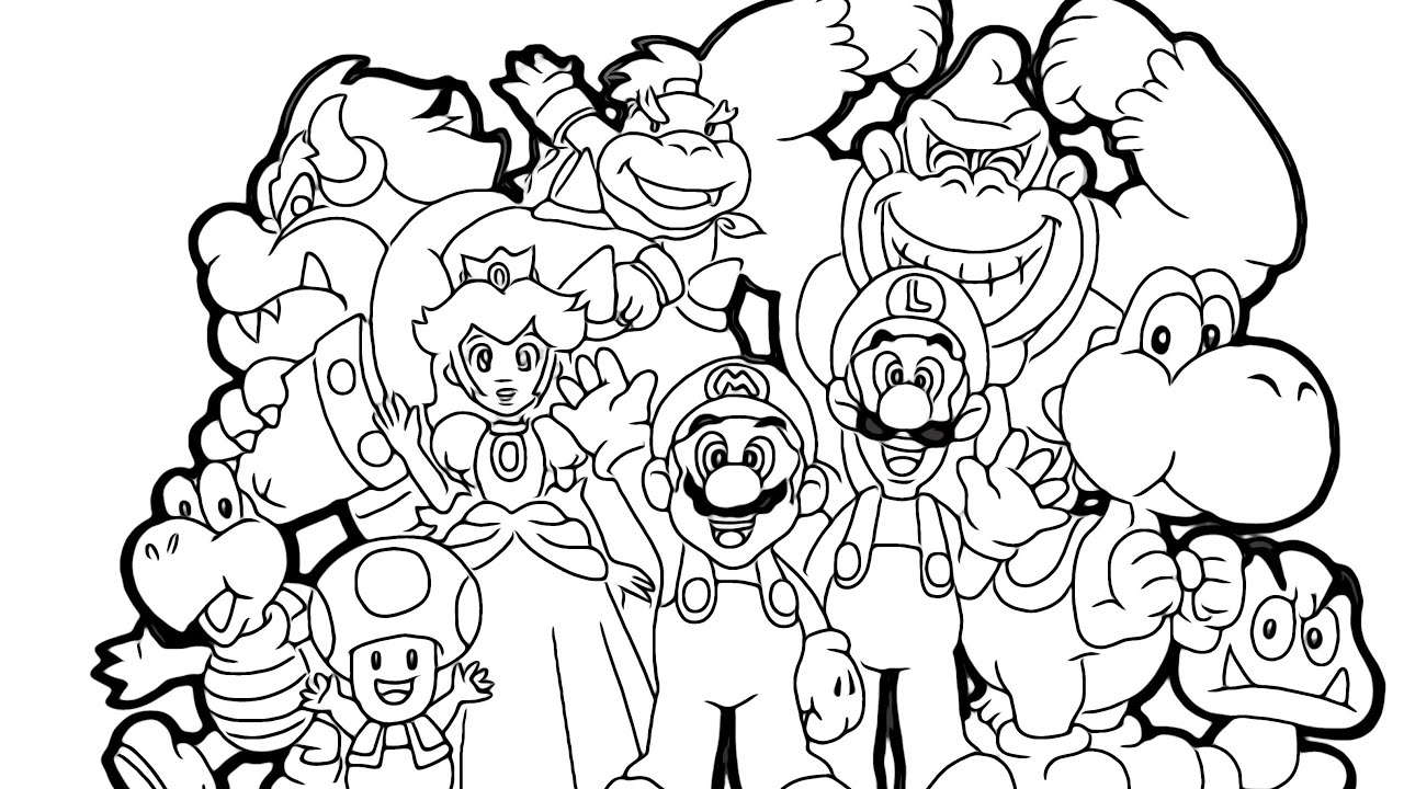 Magical coloring box | Nintendo Super Mario bros coloringpages