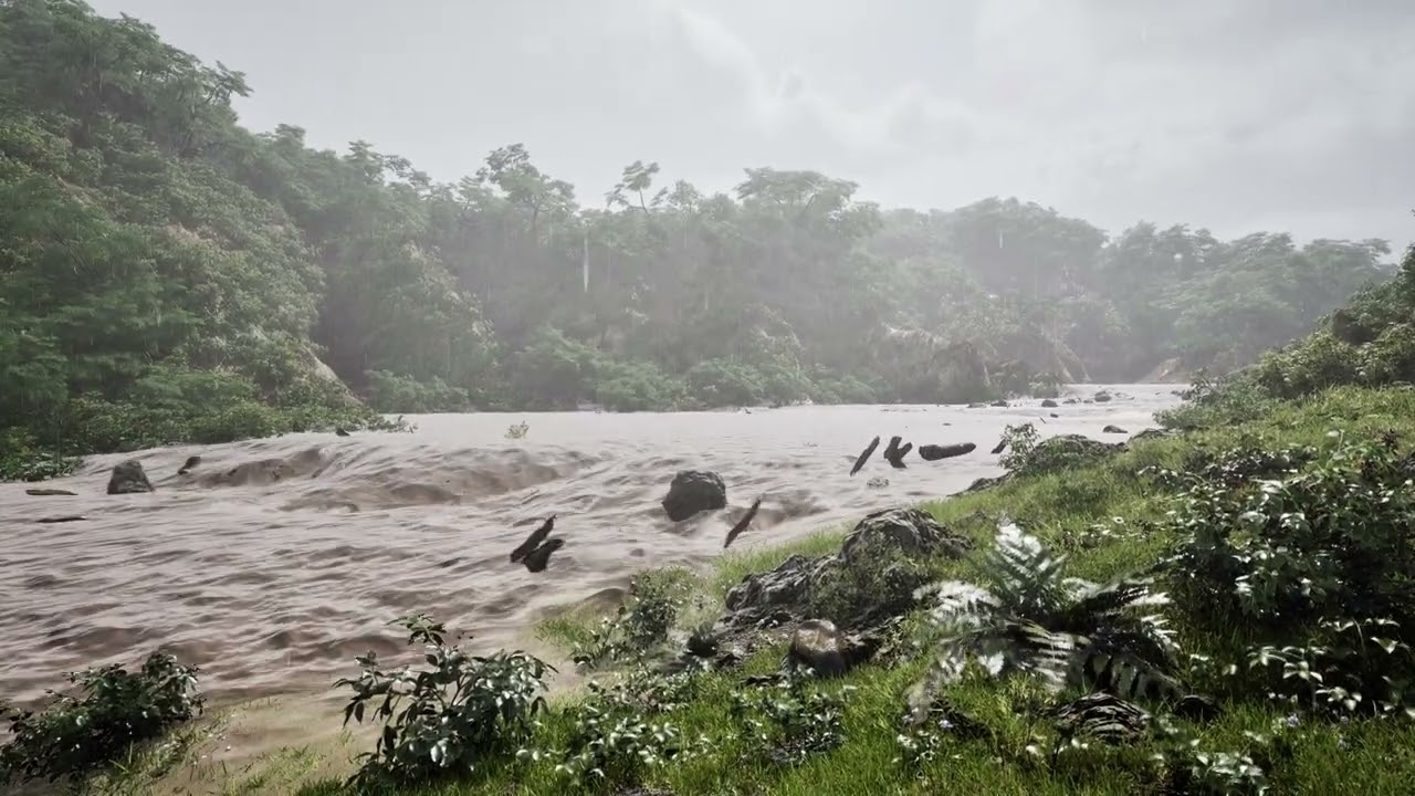 Realtime Landslide in Unreal Engine 5 using fluid flux - 1