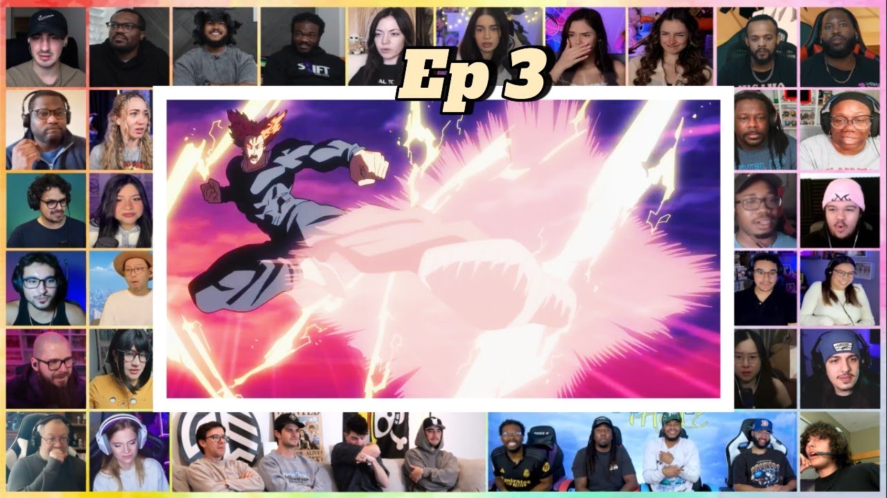 [40 + Reactors] One Punch Man Season 3 Episode 3 Mega Reaction Mashup | ワンパンマン