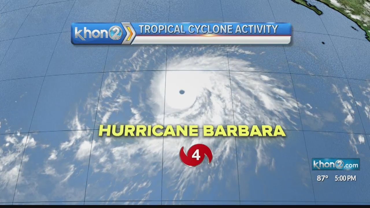 Hurricane Barbara Update 5p 7-2-19