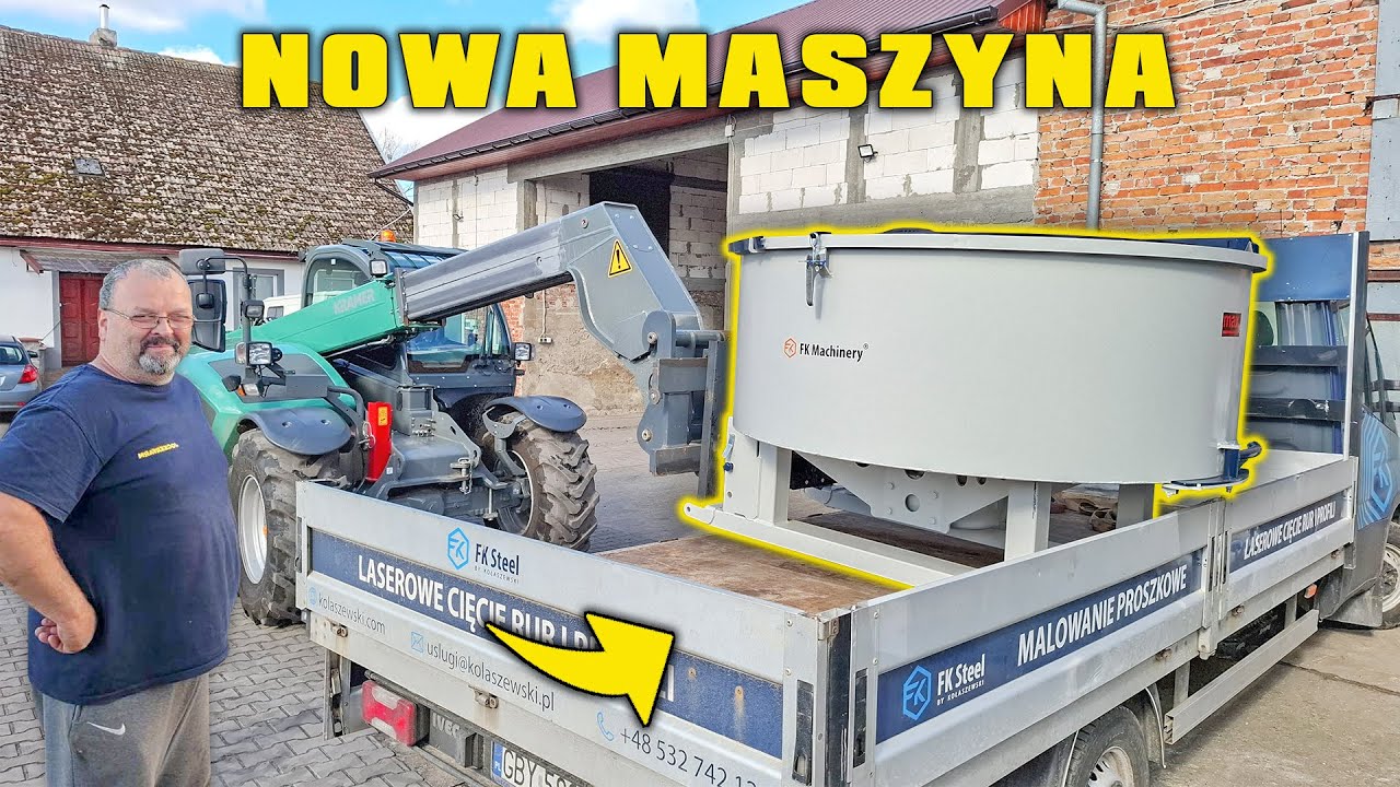 NOWA MASZYNA NA BUDOWĘ HALI - MIESZALNIK DO BETONU