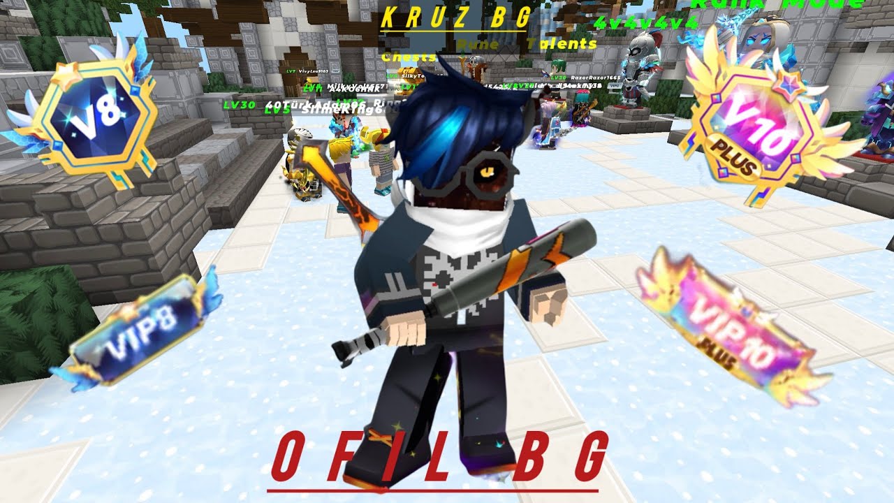 Using a rich fan’s acc in Blockman go #bedwars #blockmangobedwars #blockmango 