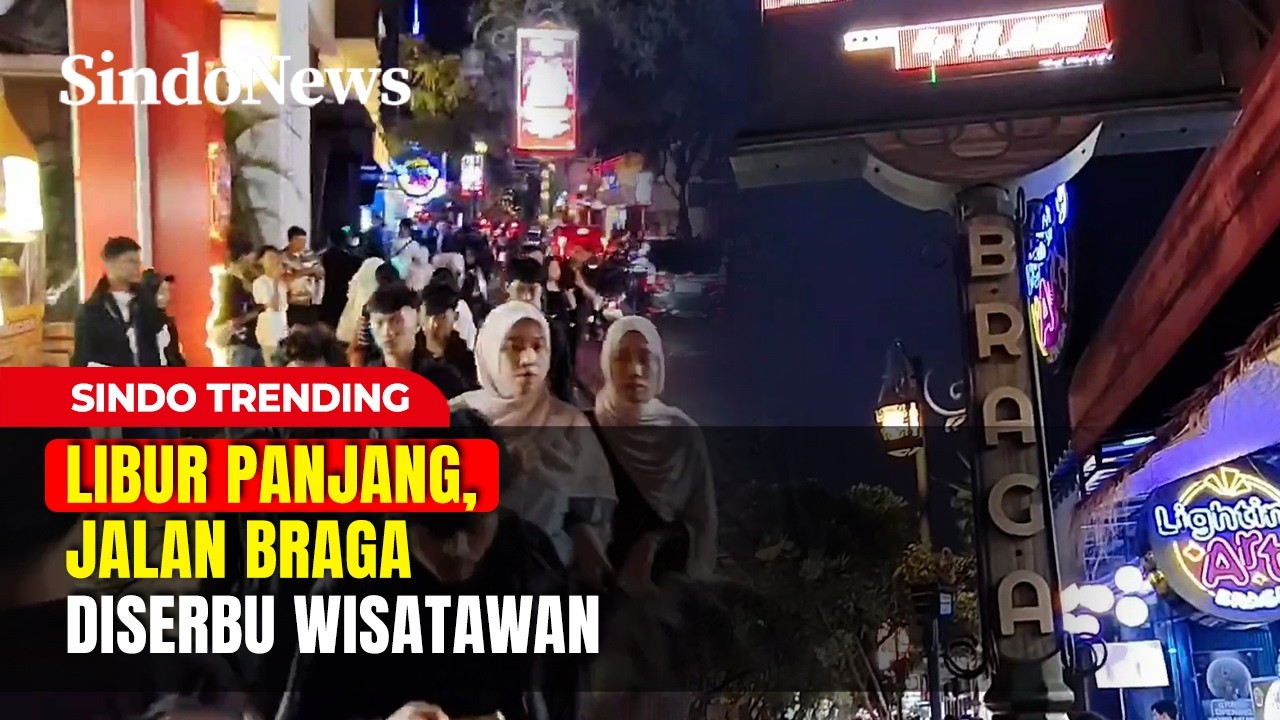 Libur Panjang, Jalan Braga Diserbu Wisatawan | Sindo Trending | 15/02