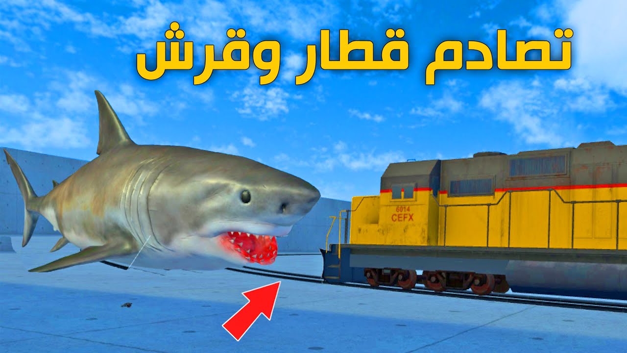 تصادم قطار ضد اكبر قرش بالعالم ! شوفو شنو صار ؟ Newton's Playground VR