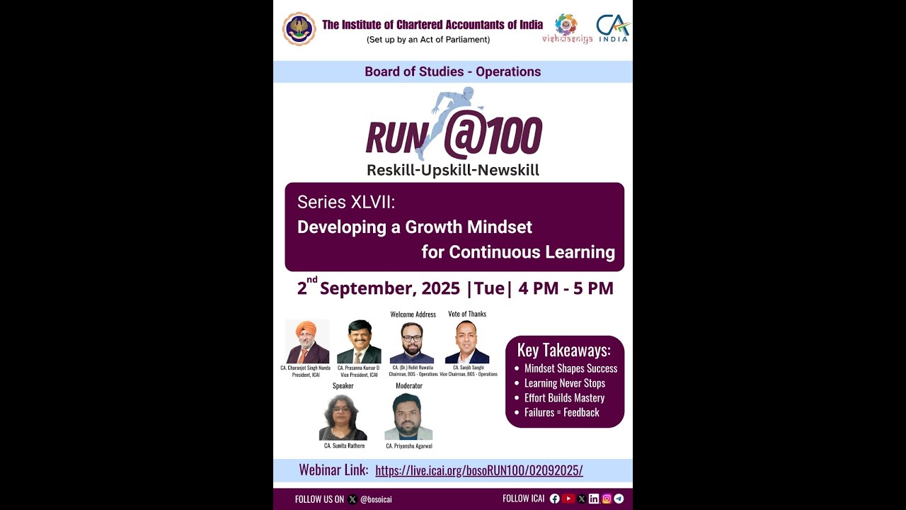 Webinar on &ldquo;Developing a Growth Mindset for Continuous Learning&rdquo;