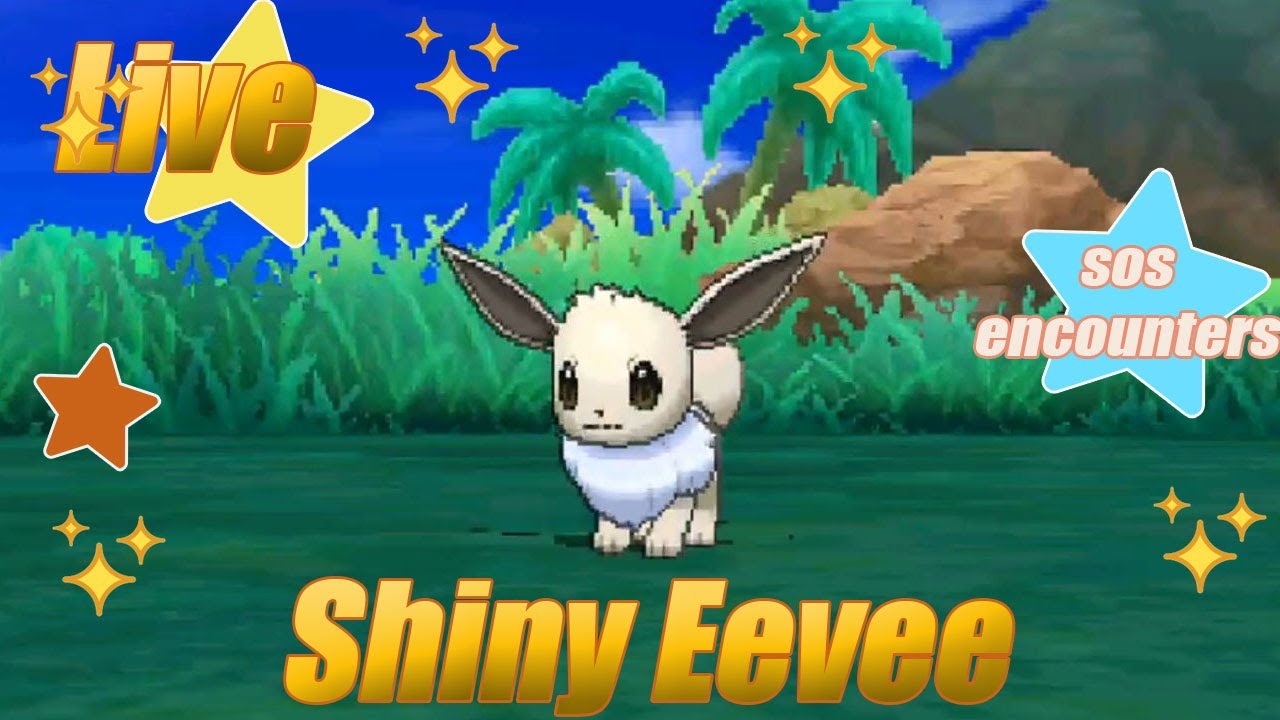 Live Shiny Eevee - sos encounters - Pokemon Ultra Moon