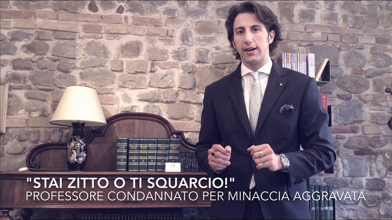 Professore condannato per minaccia aggravata!