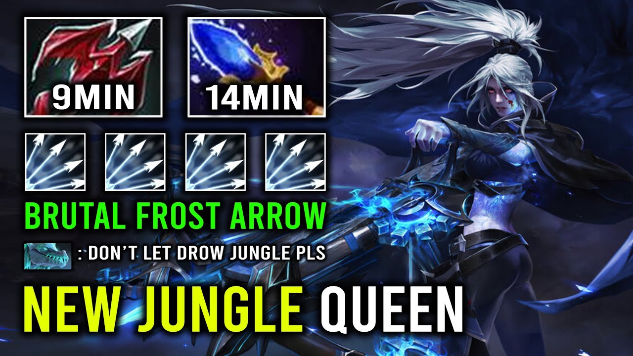 How to Ultra Fast Farm & Jungle Drow Ranger 14Min Dragon Lance + Scepter EZ MMR Dota 2